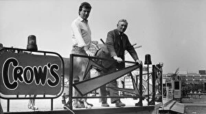 Images Dated 31st May 1984: Billy Crow senior and junior seen here overseeing the set up of their fair in Teesside