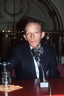 Images Dated 1st September 1977: Bing Crosby Actor and Singer speaking in London in September 1977