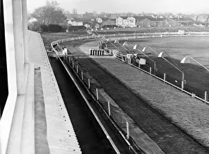 Birmingham's Hall Green greyhound track seen from the judges box in the tower above Birmingham's Hall Green greyhound track seen from the judges box in the tower above
