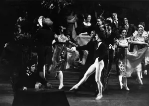 The birthday party scene from John CrankoIs ballet nOnegini presented by the Stuttgart The birthday party scene from John CrankoIs ballet nOnegini presented by the Stuttgart