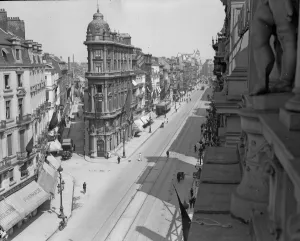 Black flags seen flying from all most every building in Brussels believe to be flown Black flags seen flying from all most every building in Brussels believe to be flown
