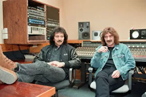 Bassist Collection: Black Sabbaths Tony Iommi and Geezer Butler. 7th April 1994