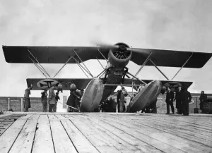 A Blackburn Shark seaplane bound for the Portuguese Airforce seen here on the slipway of A Blackburn Shark seaplane bound for the Portuguese Airforce seen here on the slipway of