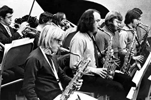 Blowing up a storm - the College Big Band in action in December 1971 Blowing up a storm - the College Big Band in action in December 1971