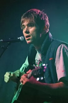 Images Dated 23rd January 1997: Blur 1997 Damon Albarn singer and playing guitar