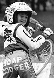 BMX racer David Maws also known as Soap Dodger seen here with his BMX bike. 22 May 1985 BMX racer David Maws also known as Soap Dodger seen here with his BMX bike. 22 May 1985