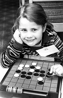 Images Dated 1st April 1977: The board game Othello is childs play to four year old Elizabeth Perella in April 1977