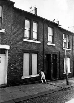 Images Dated 26th May 1974: A boarded up house in Kirk Street, Byker, Newcastle, in which a man died on the 25th May