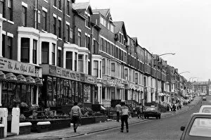 Boarding houses in Blackpool, Lancashire. 29th January 1987