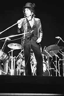 00889 Collection: Bob Dylan seen here performing on stage at The Picnic concert at Blackbushe Aerodrome