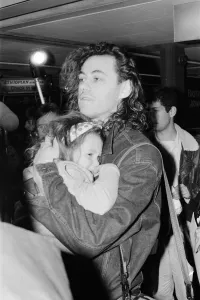 Bob Geldof at LAP with his daughter Fifi Trixibelle. 30th November 1987 Bob Geldof at LAP with his daughter Fifi Trixibelle. 30th November 1987