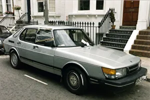 Bob Geldof silver Saab 900 car owned by Bob with broken drivers window covered with Bob Geldof silver Saab 900 car owned by Bob with broken drivers window covered with