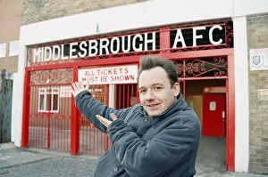 Bob Mortimer at Ayresome Park, Middlesbrough F.C's football ground. Circa 1994 Bob Mortimer at Ayresome Park, Middlesbrough F.C's football ground. Circa 1994