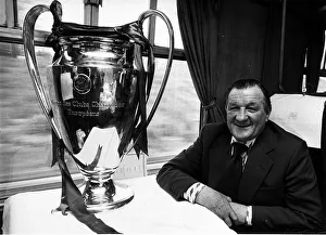 Bob Paisley on the train with European Cup. May 1978 Bob Paisley on the train with European Cup. May 1978