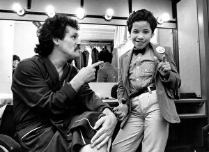 Bobby Ball meets fan Jason Drummond backstage after the Cannon Bobby Ball meets fan Jason Drummond backstage after the Cannon