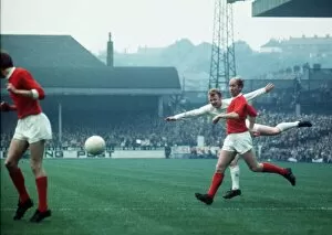 Bobby Charlton, 1970 Manchester United football v Leeds 17th October 1970