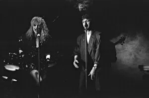 Images Dated 15th April 1989: Bobby G and Shelly Preston of Bucks Fizz seen here performing on stage at Leas Cliff
