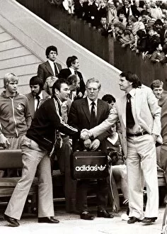 Manager Gallery: Bobby Robson - August 1978 England Manager - shaking hands with Brian Clough