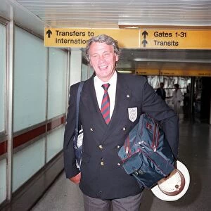 Bobby Robson England Manager returns to the UK after competing in the 1986 World Cup