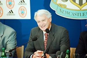 Bobby Robson, news press conference, to officially present him to the media as new Bobby Robson, news press conference, to officially present him to the media as new