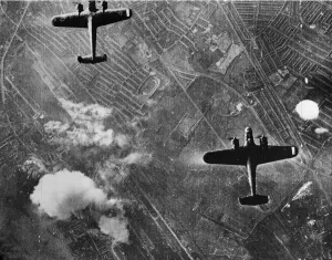Bombers of the German Luftwaffe in flight over London during the Battle of Britain Bombers of the German Luftwaffe in flight over London during the Battle of Britain