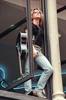 Images Dated 14th June 1995: Bon Jovi, appearing at Tower Records, Argyle Street, Glasgow, Scotland