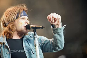Images Dated 21st June 1995: Bon Jovi in Concert, These Days Tour, National Stadium, Cardiff Arms Park, Cardiff, Wales