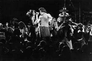 Boomtown Rats Tour of America. Bob Geldof has the crowd rocking during the Denver gig