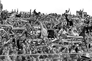 Images Dated 2nd May 1988: Boro fans get in the mood for Division One after victory at Barnsley left them one step