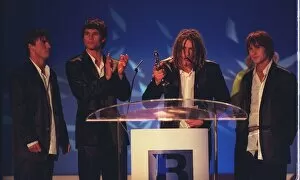 Images Dated 19th February 1996: Take That bow out at Brit Awards making their final appearence before splitting up They