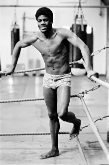 Boxer Errol Christie in the gym 8th January 1982 Boxer Errol Christie in the gym 8th January 1982