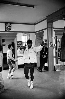 Images Dated 30th October 1985: Boxer Errol Christie training for his fight against Mark Kaylor in the Thomas O'