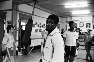 Images Dated 30th October 1985: Boxer Errol Christie training for his fight against Mark Kaylor in the Thomas O'
