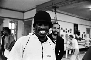 Images Dated 30th October 1985: Boxer Errol Christie training for his fight against Mark Kaylor in the Thomas O'