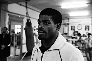 Images Dated 30th October 1985: Boxer Errol Christie training for his fight against Mark Kaylor in the Thomas O'