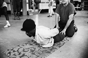 Images Dated 30th October 1985: Boxer Errol Christie training for his fight against Mark Kaylor in the Thomas O'