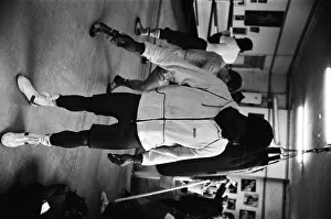 Images Dated 30th October 1985: Boxer Errol Christie training for his fight against Mark Kaylor in the Thomas O'