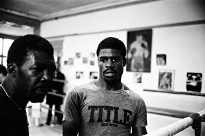 Images Dated 30th October 1985: Boxer Errol Christie training for his fight against Mark Kaylor in the Thomas O'