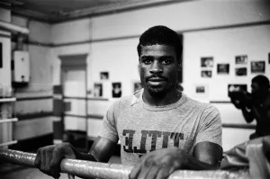 Images Dated 30th October 1985: Boxer Errol Christie training for his fight against Mark Kaylor in the Thomas O'