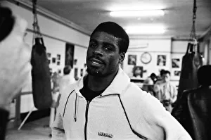 Images Dated 30th October 1985: Boxer Errol Christie training for his fight against Mark Kaylor in the Thomas O'