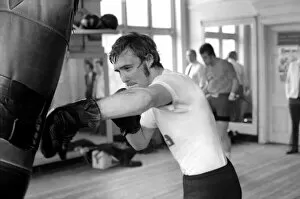 Images Dated 21st April 1975: Boxer John H. Stracey having a work out in preparation for his European Welter weight