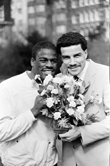 Boxers Errol Christie and Jimmy Price 14th March 1985 Boxers Errol Christie and Jimmy Price 14th March 1985