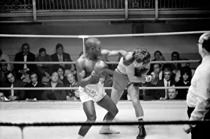 Boxing at Lime Grove Baths in Shepherd's Bush, London Vic Andretti in action to Boxing at Lime Grove Baths in Shepherd's Bush, London Vic Andretti in action to