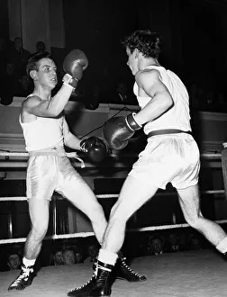 Boxing McCluskey throws a punch during a match with McAuley Boxing McCluskey throws a punch during a match with McAuley