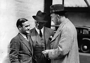 Boxing WM Walker chairman of the Scottish Boxing Board of control talking to Benny Boxing WM Walker chairman of the Scottish Boxing Board of control talking to Benny