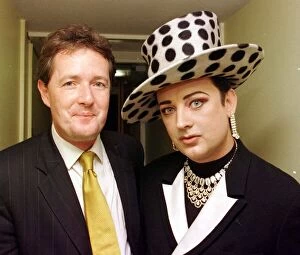 Images Dated 30th September 1999: Boy George from Culture Club with Editor Piers Morgan at a Mirror party at the Labour