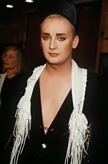 Images Dated 1st June 1987: Boy George Pop Singer at a charity auction at Christies in aid of the AIDS Crisis Trust