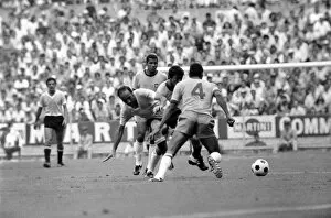 Images Dated 10th July 1970: Brazil v. Uruguay: World Cup Semi-Final. July 1970 70-5871-021
