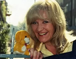 Images Dated 7th September 1989: Brenda Longman Actress with a teddy bear September 1989