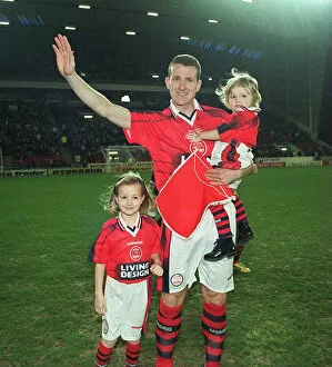 Images Dated 26th March 1997: Brian Irvine Aberdeen football player, pictured after testimonial match against Wimbledon